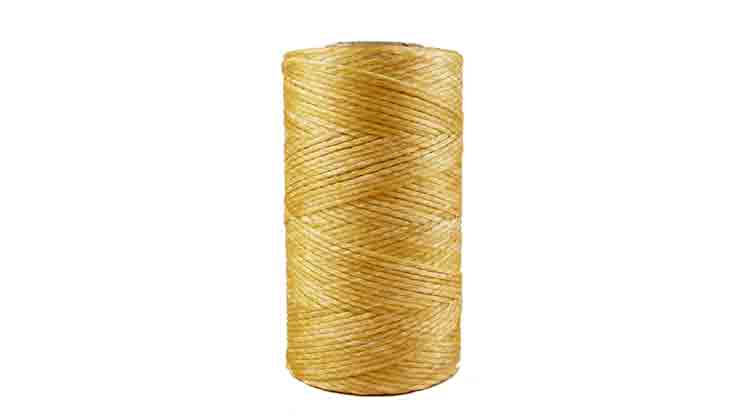 Synthetische Sehne, gewachst, Spule à 245 m, Farbe Ficelle