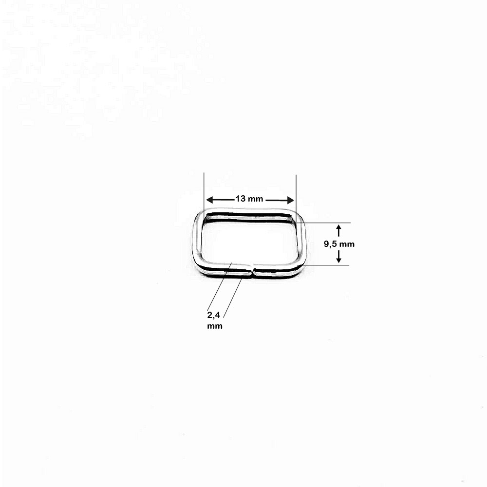 Schlaufe Runddraht Edelstahl nicht geschweisst 13 x 9.5 x 2.4 mm