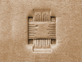 Lederstempel Edelstahl X2850 Korbflechtmotiv  