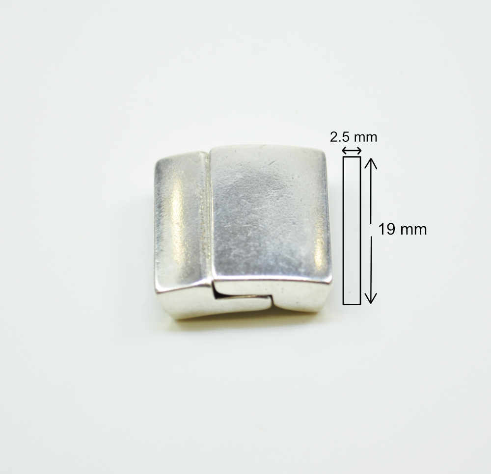 Magnetverschluss 20 x 2 mm, silberfarbig, NICKELFREI