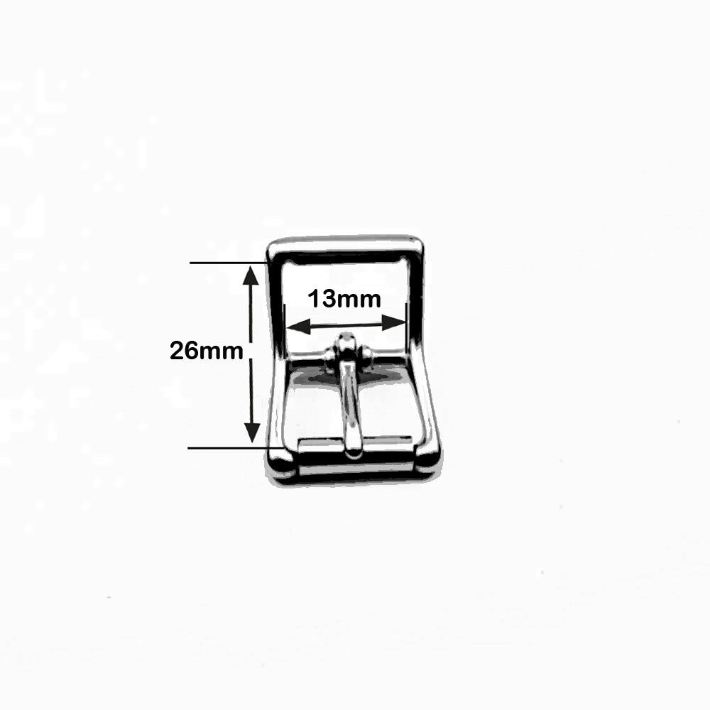 Doppelschnalle mit Rolle 13 mm Edelstahl