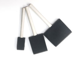 Schaumstoffpinselsatz 25, 50 & 75 mm, mit Holzstiel 