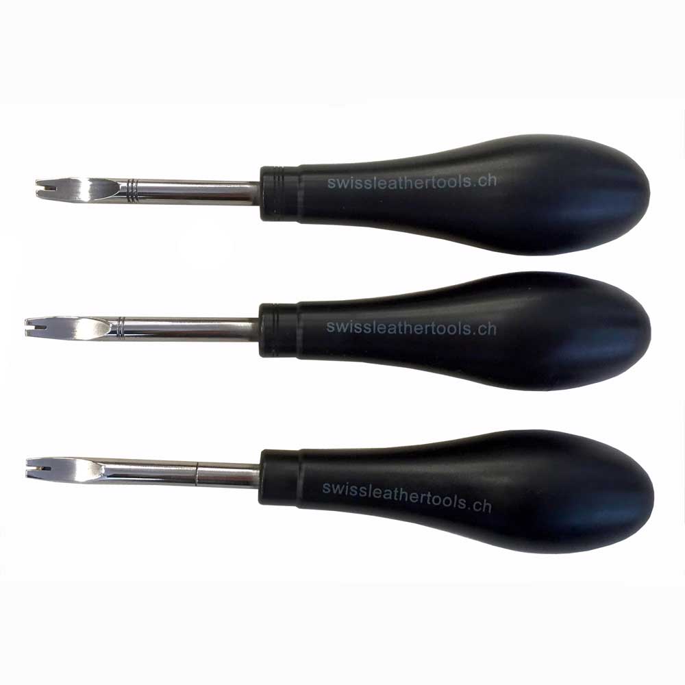 Kantenzieher SLT black handle Nr. 3, gebrauchsfertig geschliffen und poliert, SWISS MADE