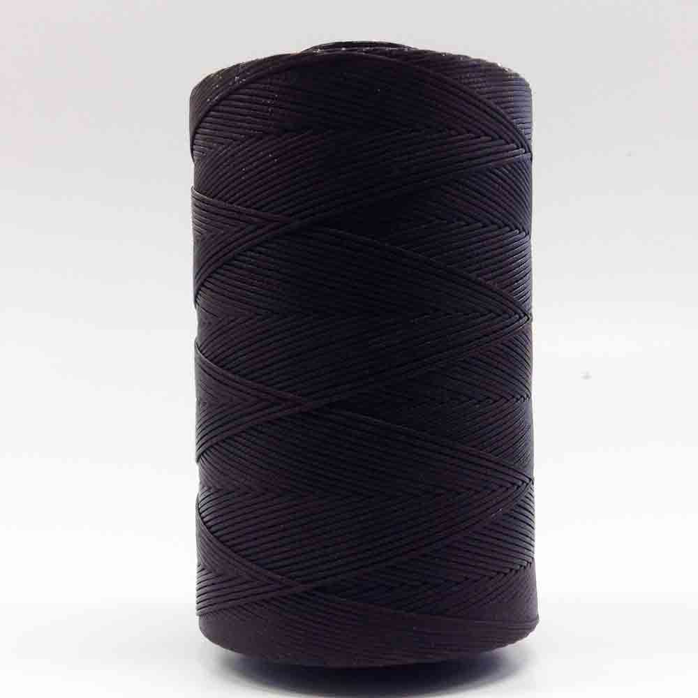 Geflochtener Polyester Handnähfaden gewachst  Ø 1.0 mm, MADE IN ITALY, Spule à 500 m, Kaffeebraun