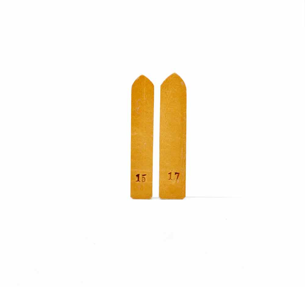 Gürtelendeisen Spitzbogenform bis 17 mm