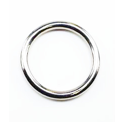 Ring Massivmessing vernickelt, Ø 45 mm