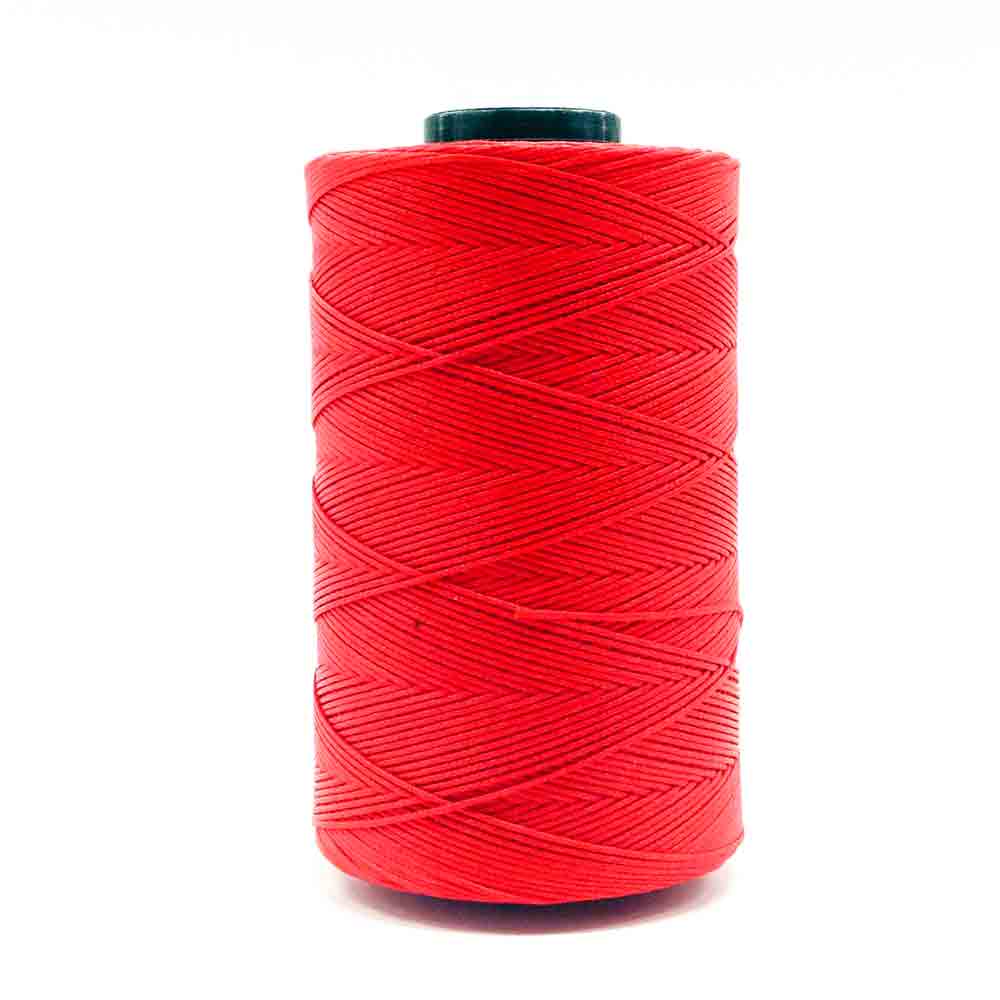 Geflochtener Polyester Handnähfaden gewachst  Ø 1.0 mm, MADE IN ITALY, Spule à 500 m, Rot