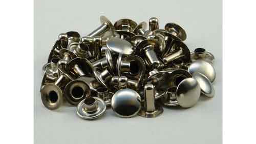 Hohlnieten, Eisen vernickelt,  Ø 10 mm x 10 mm, Packung à 100 Stück