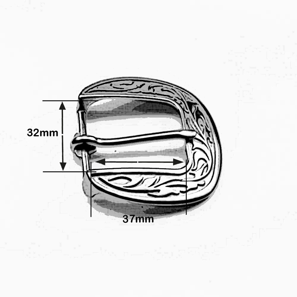 Schnalle 32 mm Edelstahl Floralmotiv