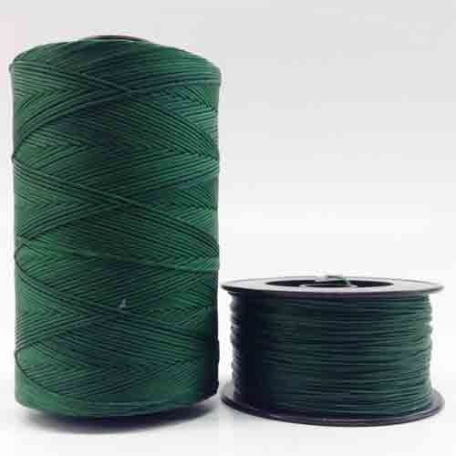 Geflochtener Polyester Handnähfaden gewachst  Ø 1.0 mm, MADE IN ITALY, Spule à 100 m, Grün