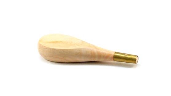 Flaches Ahlenheft aus Buchsbaum, Gesamtlänge 95 mm Messingbuchse Ø 7 mm