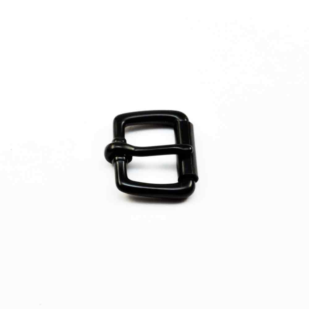 Rollschnalle 26 mm Stahl Schwarz eloxiert