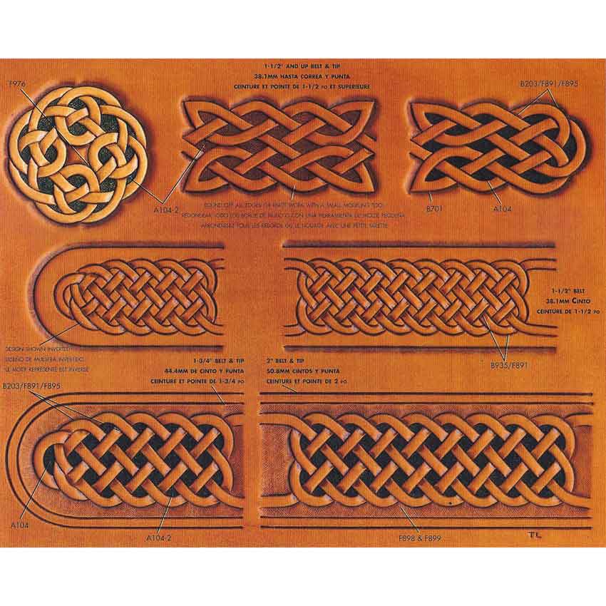 Craftaid Gürtel mit keltischem Flechtmuster Craftaid Gürtel mit keltischem Flechtmuster