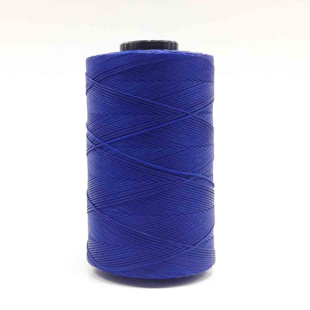 Geflochtener Polyester Handnähfaden gewachst  Ø 1.0 mm, MADE IN ITALY, Spule à 500 m, Königsblau