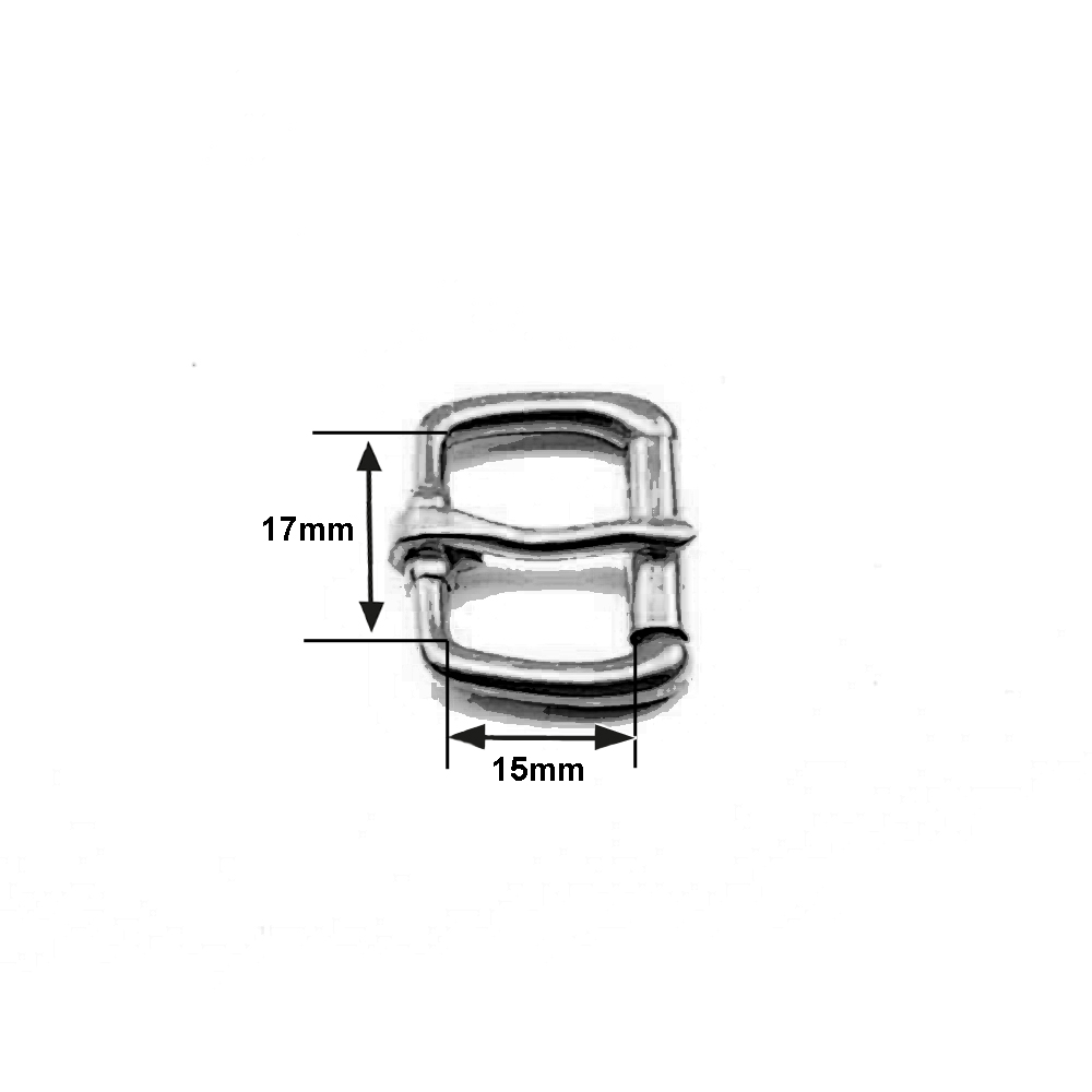 Rollschnalle 16 mm Edelstahl
