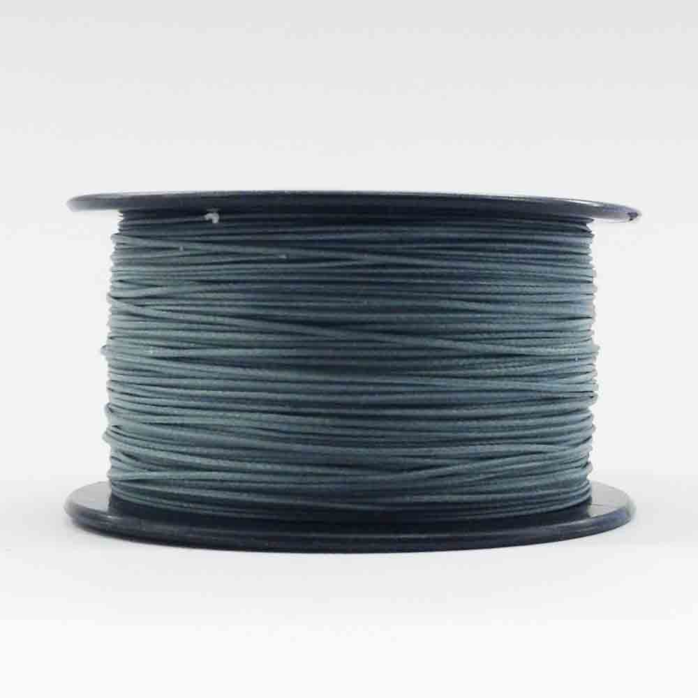 Geflochtener Polyester Handnähfaden gewachst  Ø 1.0 mm, MADE IN ITALY, Spule à 100 m, Grau