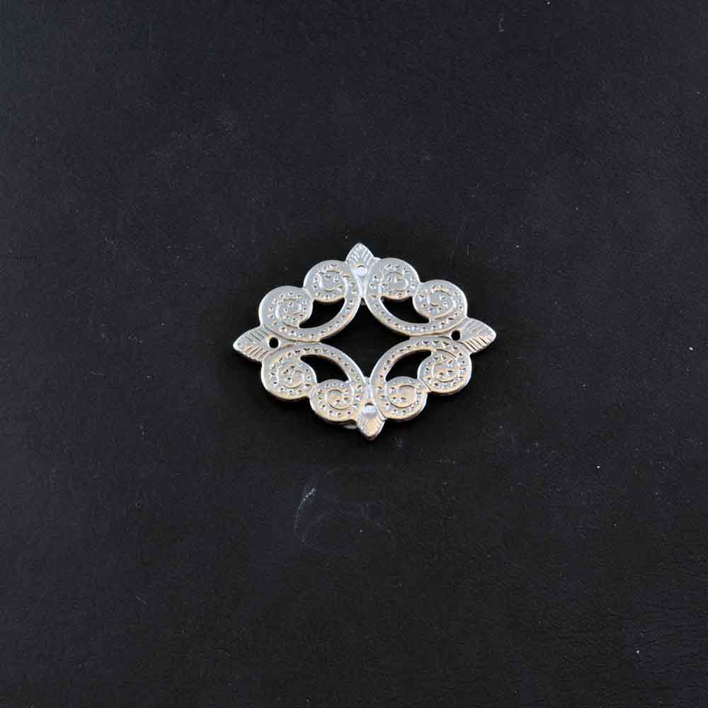 Rosette, oval, Messing vernickelt, gross Rosette, oval, Messing vernickelt, gross